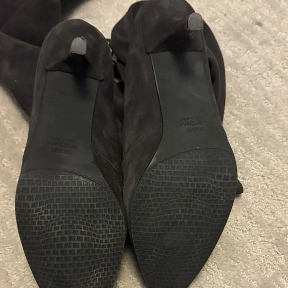 Stuart Weitzman Charcoal Grey Over-the-Knee Boots - Picture 3 of 6